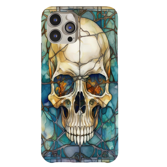 a phone case with a skull on it