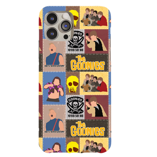 a phone case with a picture of the goonies on it