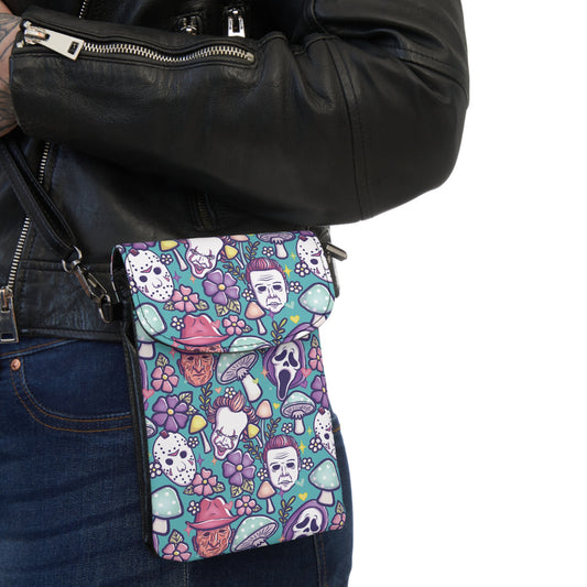 Pastel Horror Characters Cottagecore Cell Phone Wallet Bag