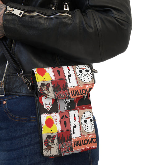 Halloween Horror Characters Cell Phone Wallet Bag