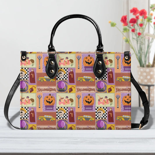 Halloweentown Patchwork Luxury Women PU Leather Handbag