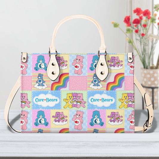 Care Bears Patchwork Luxury Women PU Leather Handbag