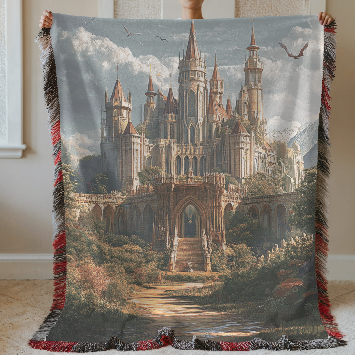 Fantasy Spring Fae Court Woven & Sherpa Fleece Blankets (Copy)