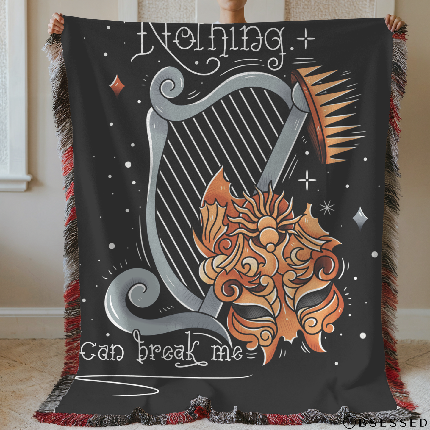 ACOTAR Nothing Can Break Me Woven & Sherpa Fleece Blankets