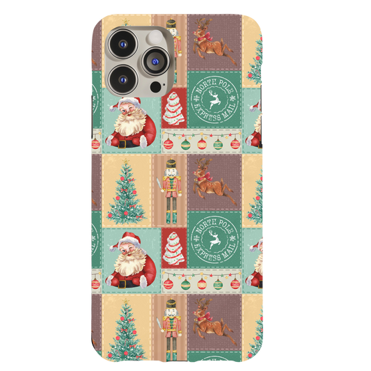 Vintage Christmas Patchwork Phone Case