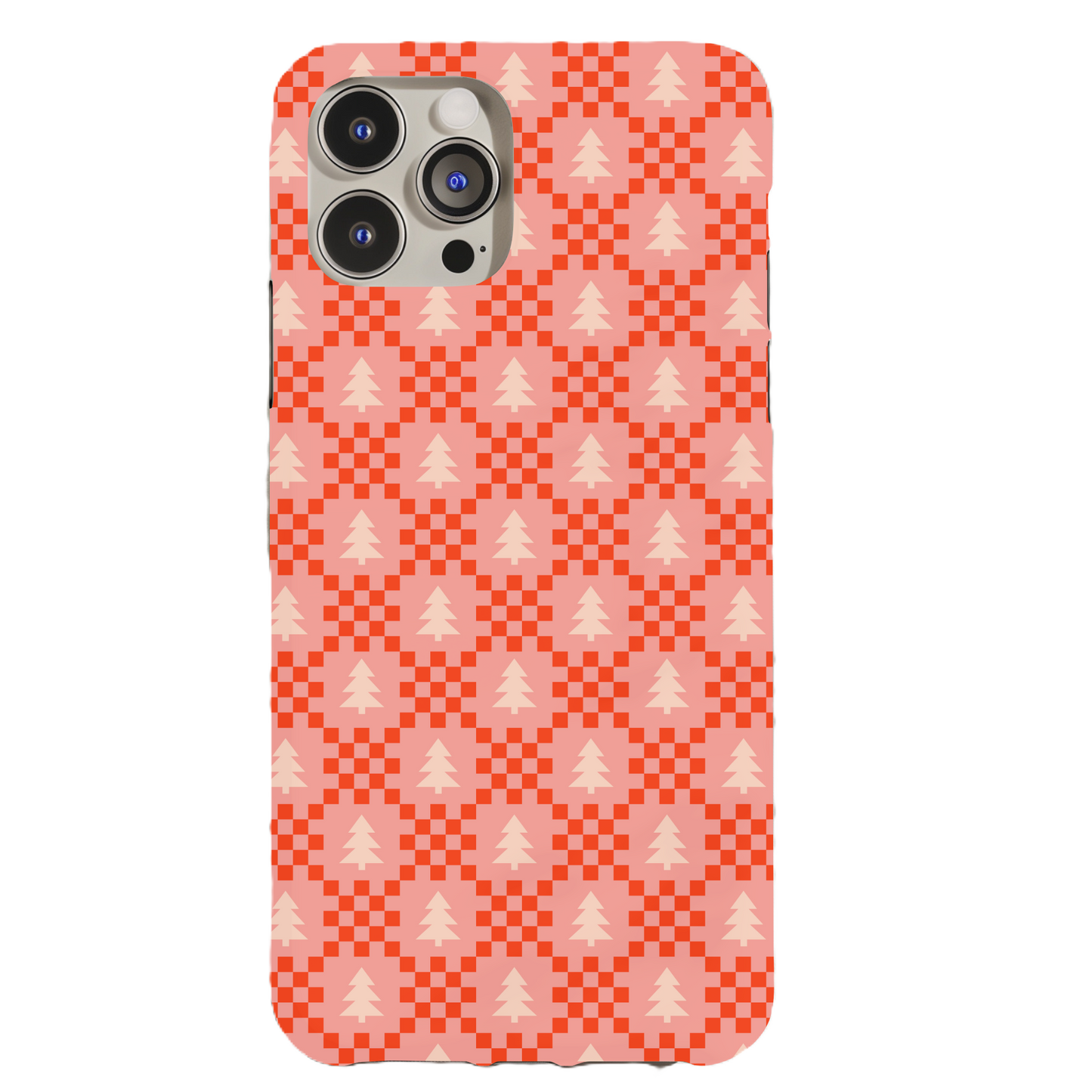 Christmas Tree Checkers Phone Case