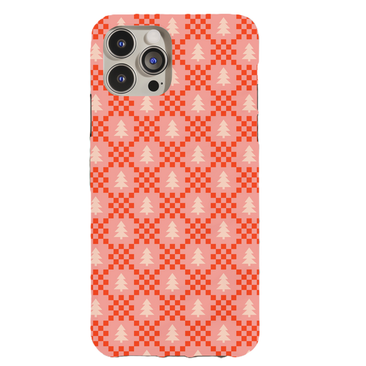 Christmas Tree Checkers Phone Case