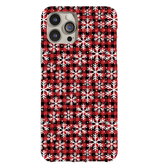 Snowflake Buffalo Plaid Phone Case