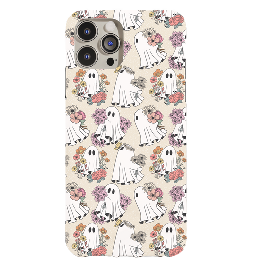 Beige Ghosties Floral  Phone Case