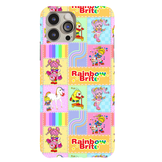 a phone case with rainbow brite characters on it