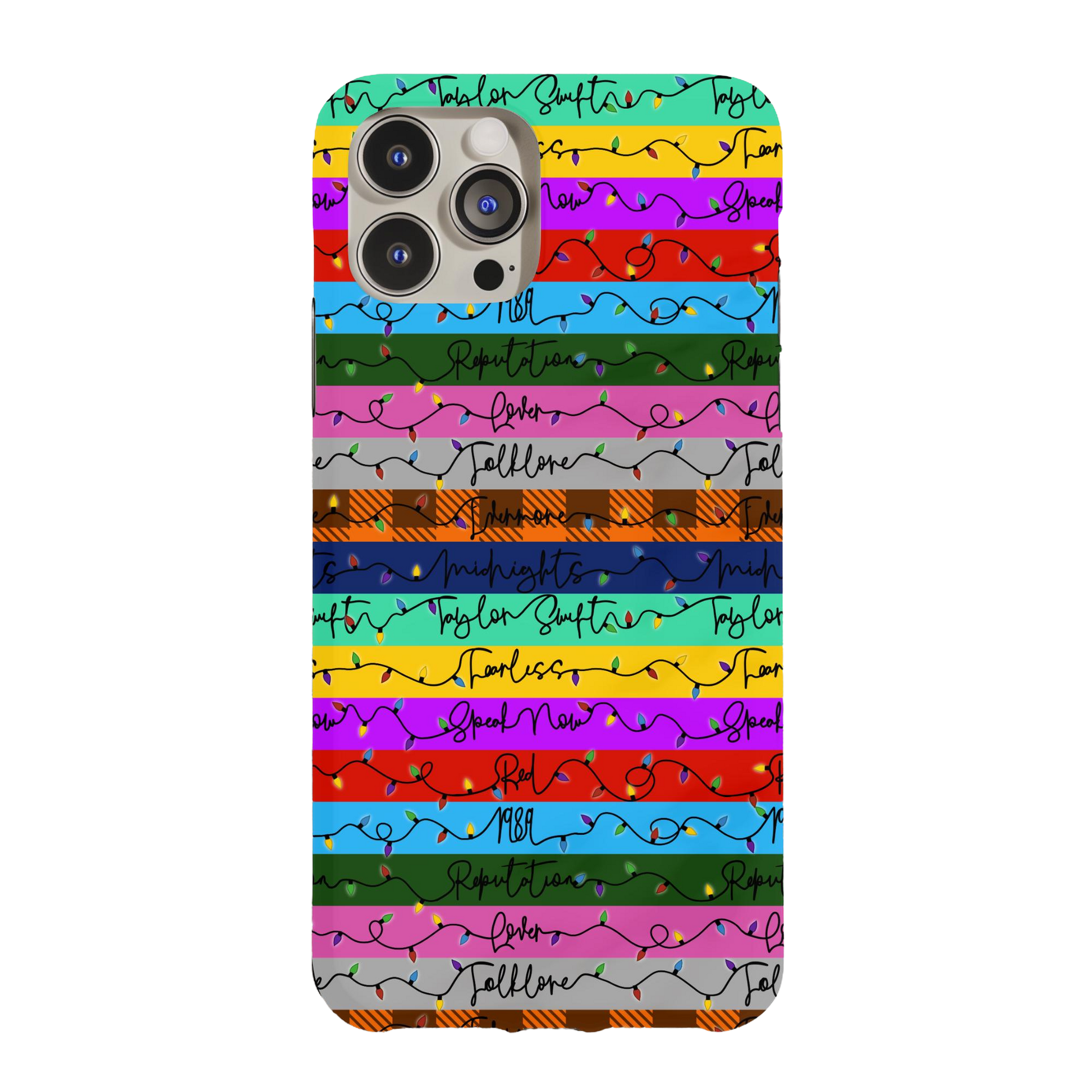 a phone case with a colorful pattern on it