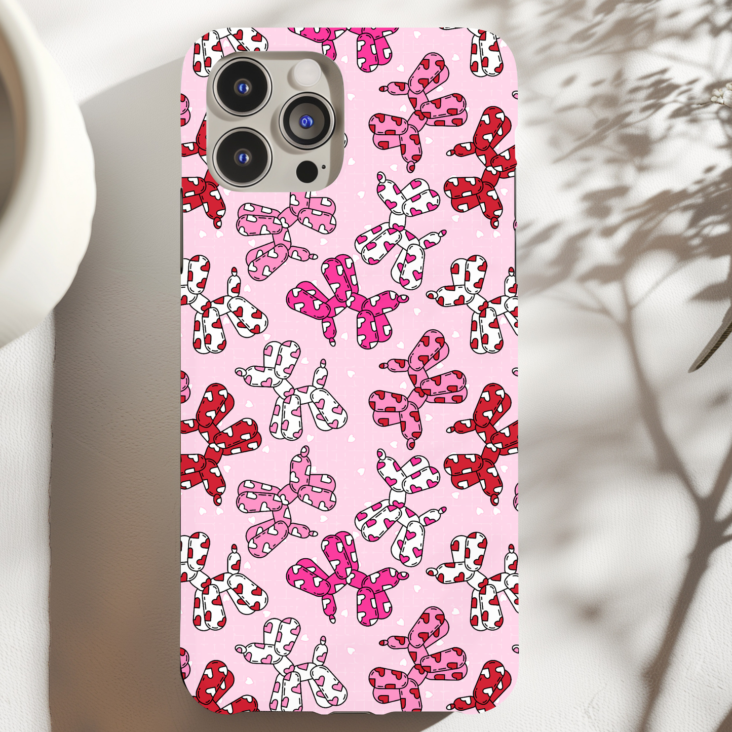 Coquette Love Balloon Dogs Phone Case