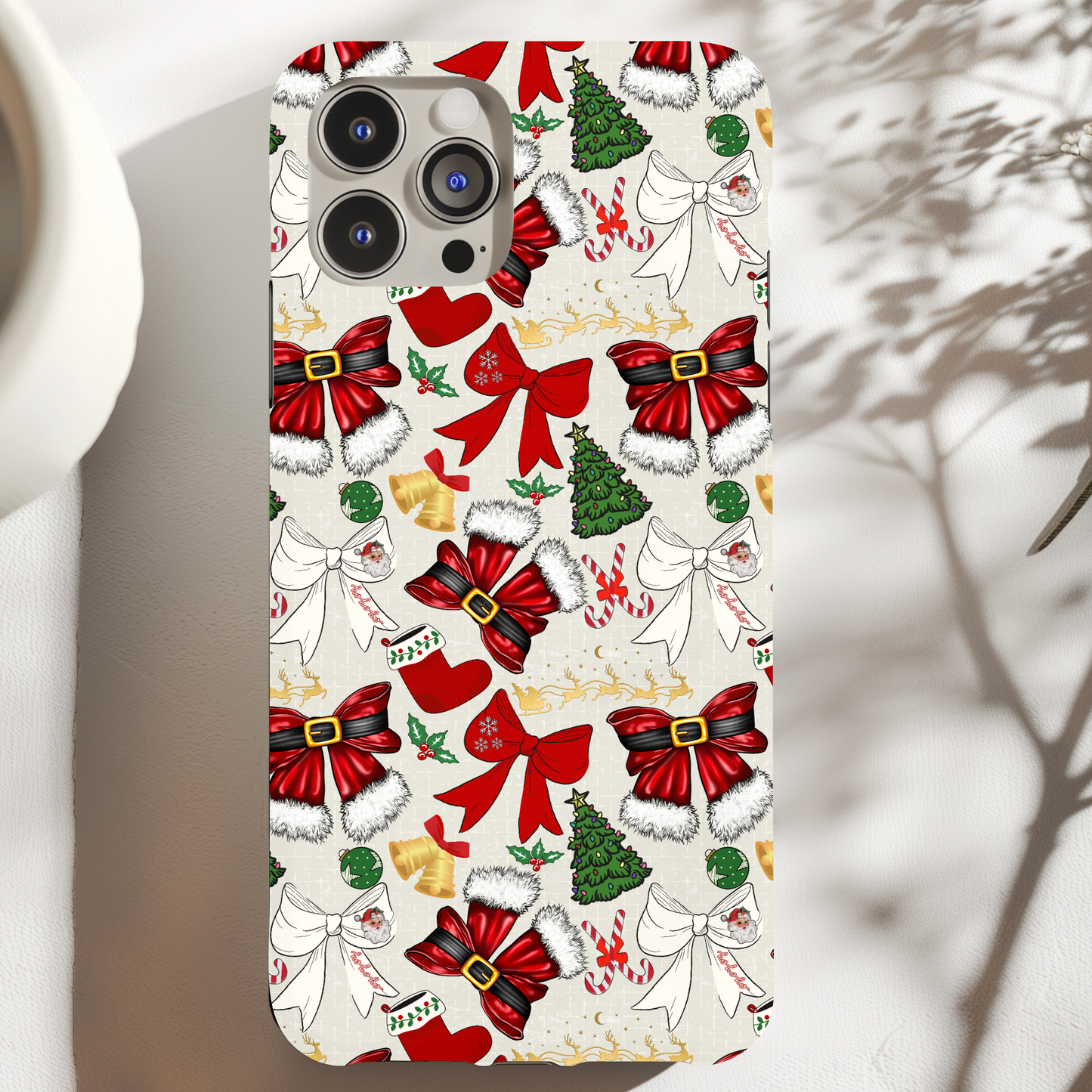 Coquette Santa Claus Bows Phone Case