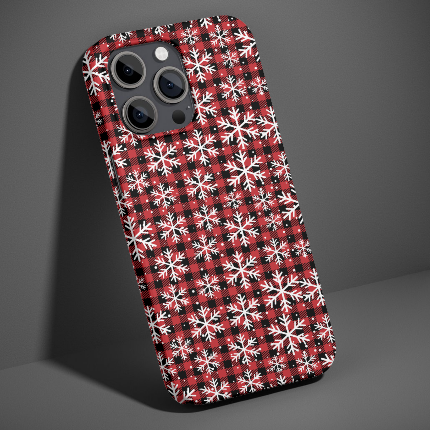 Snowflake Buffalo Plaid Phone Case