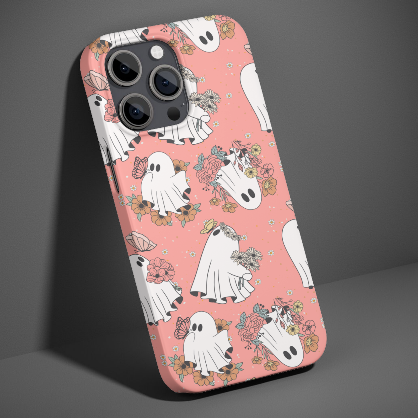 Pink Floral Ghosties Phone Case