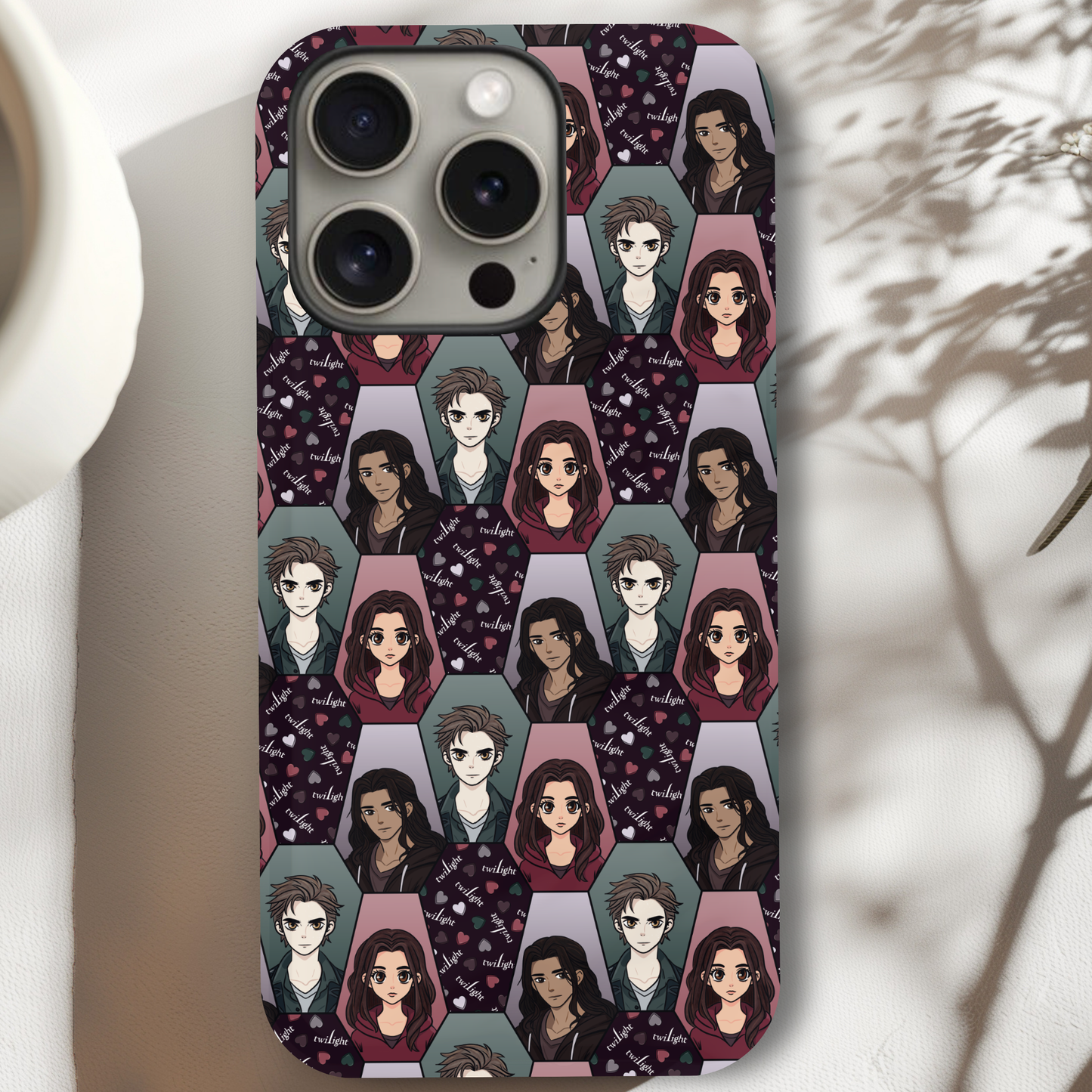 Twilight Coffin Edward Bella Portraits Phone Case