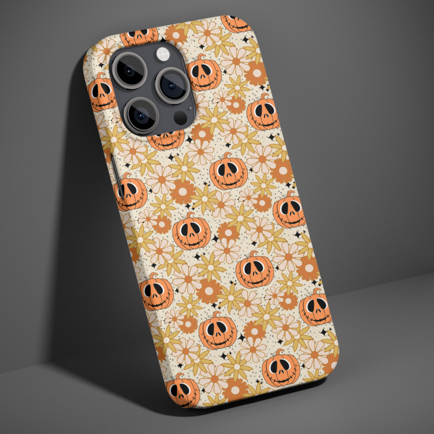 Retro Floral Pumpkins Phone Case