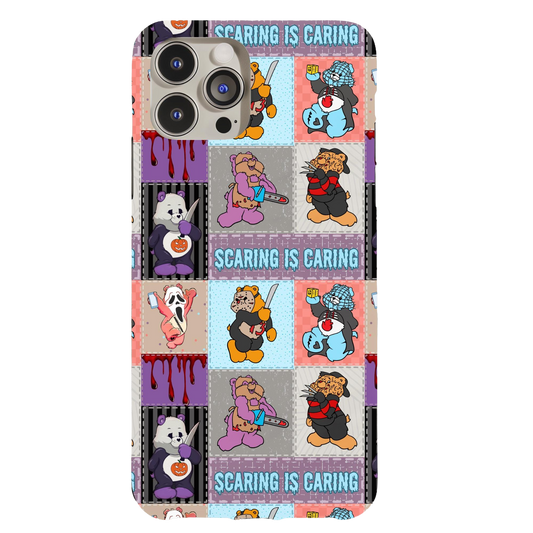 a phone case with cartoon characters on it