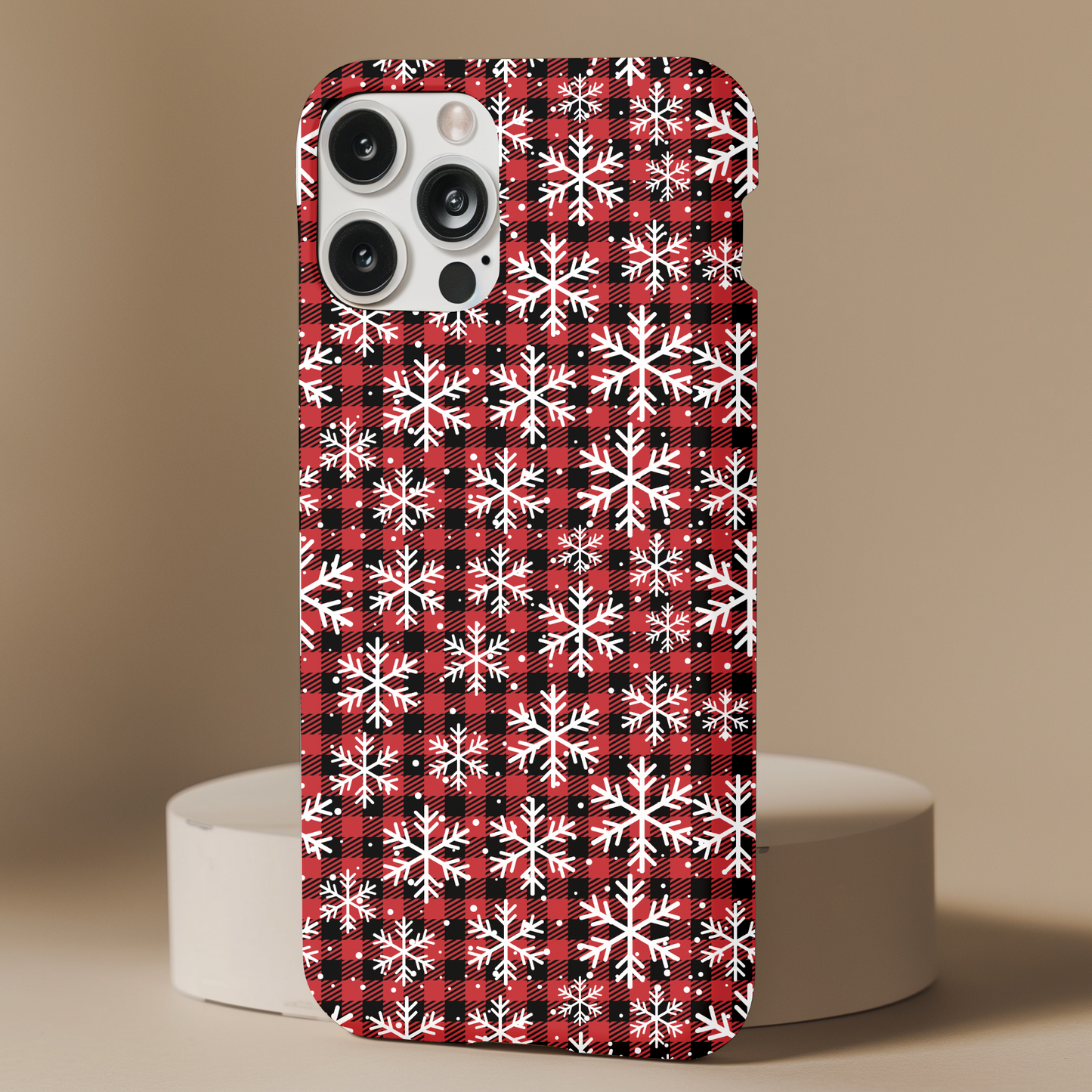 Snowflake Buffalo Plaid Phone Case