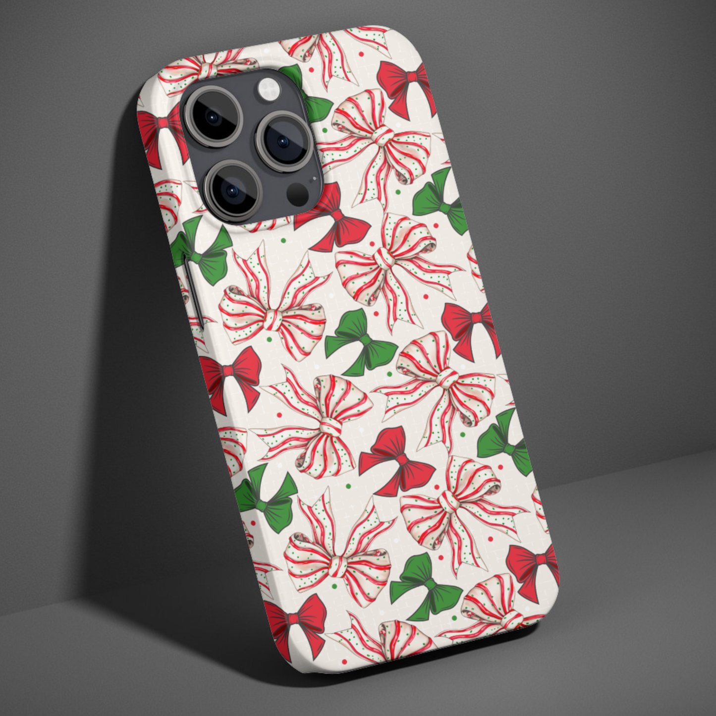 Christmas Tree Cake Bows Phone Case