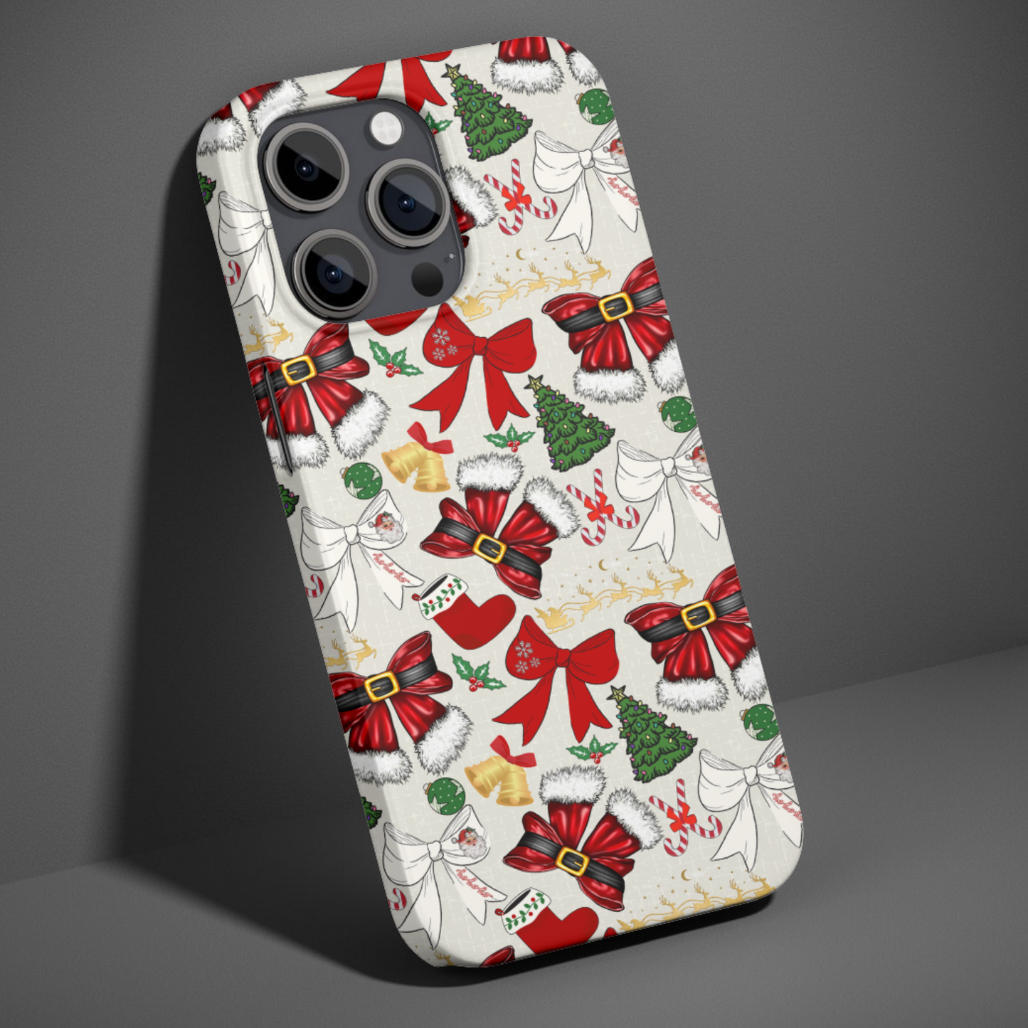 Coquette Santa Claus Bows Phone Case