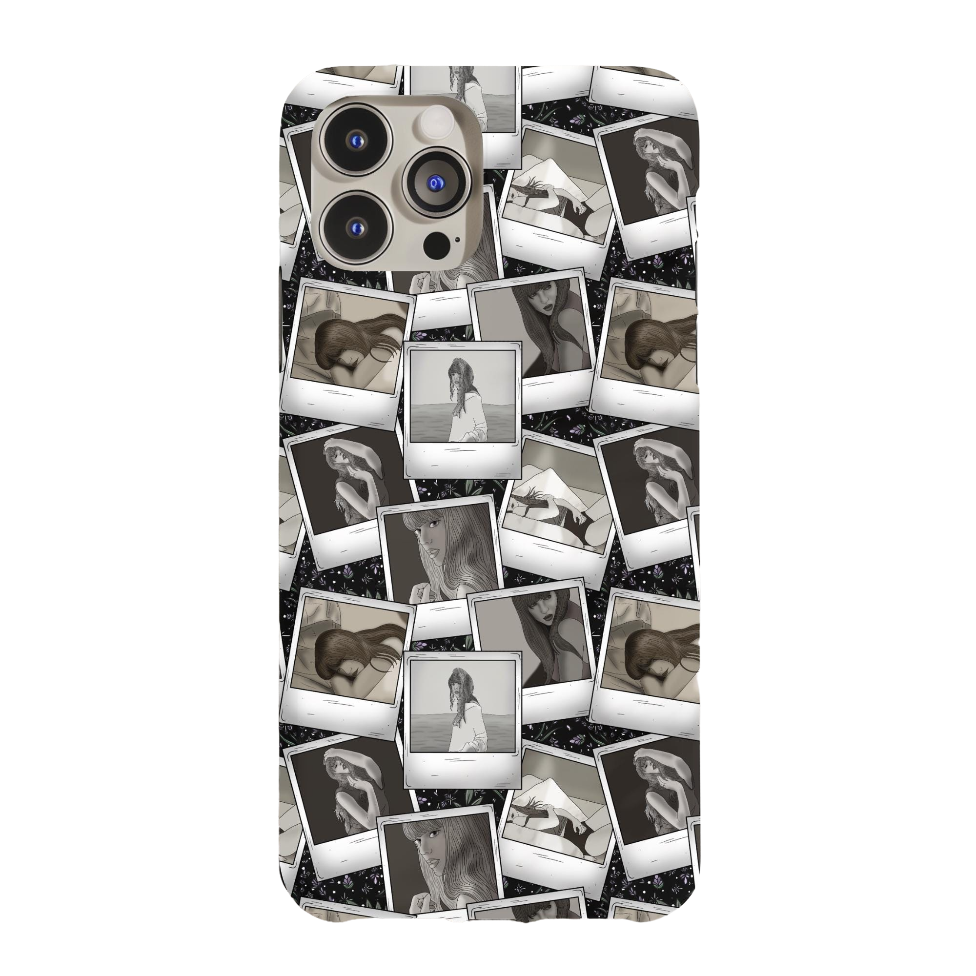 a cell phone case with a photo collage on it