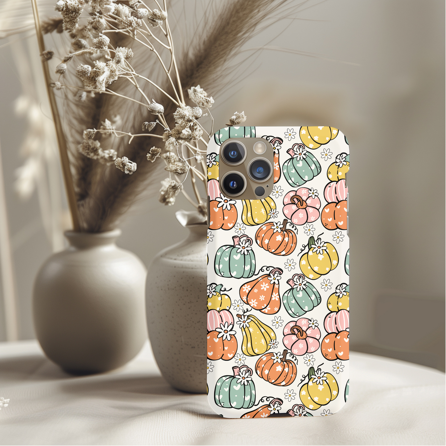 Retro Floral Pumpkin Phone Case