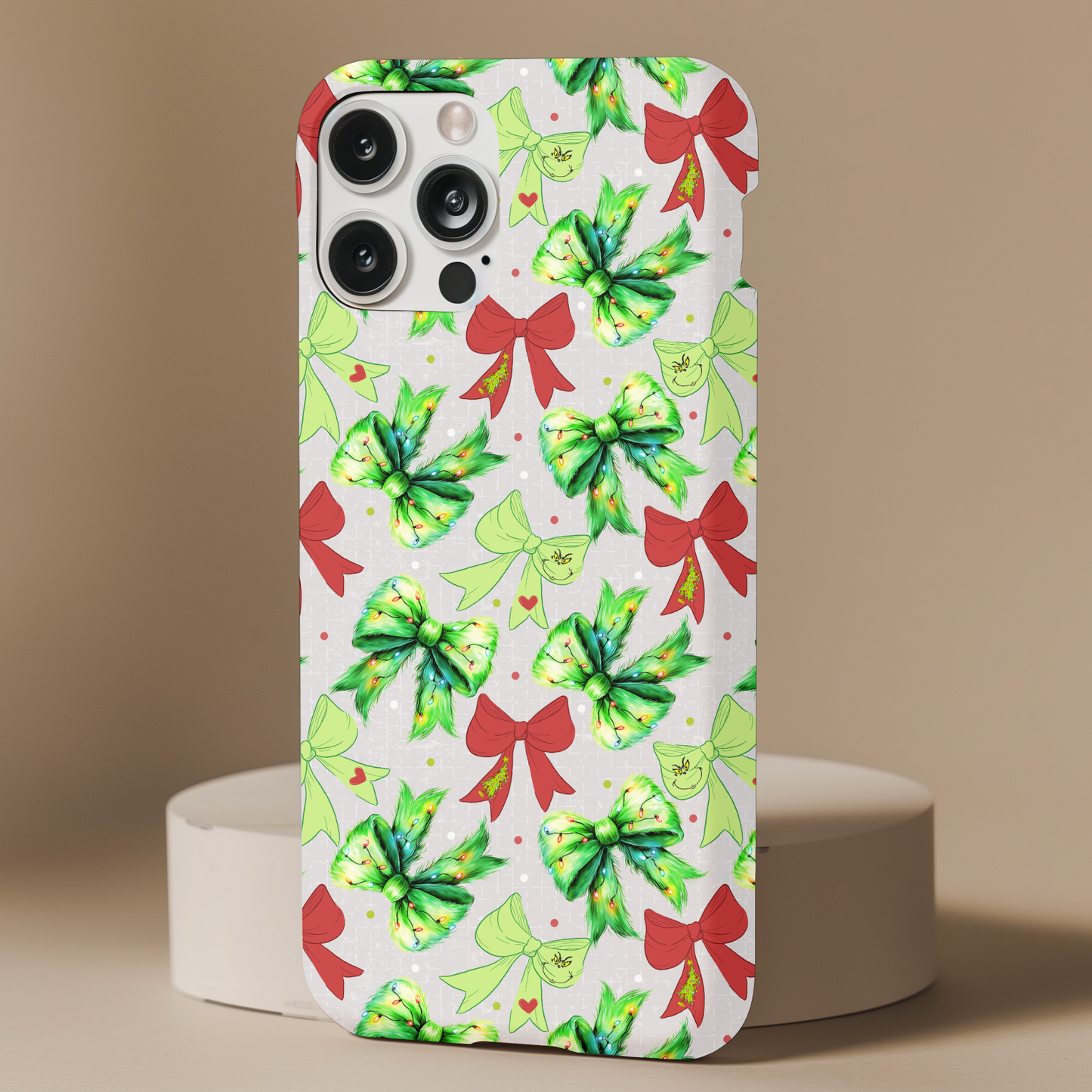 Coquette Grinch Bows Phone Case