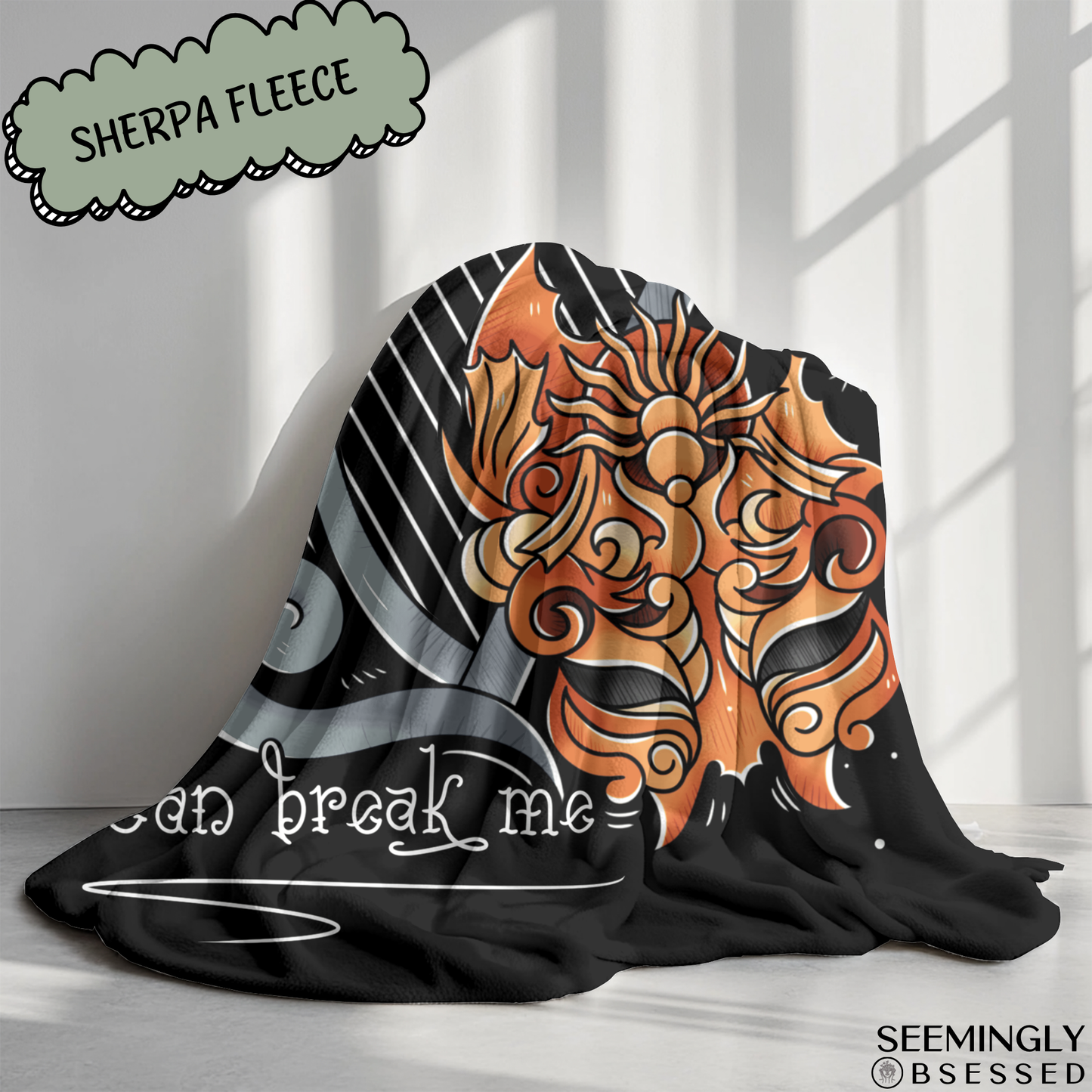 ACOTAR Nothing Can Break Me Woven & Sherpa Fleece Blankets