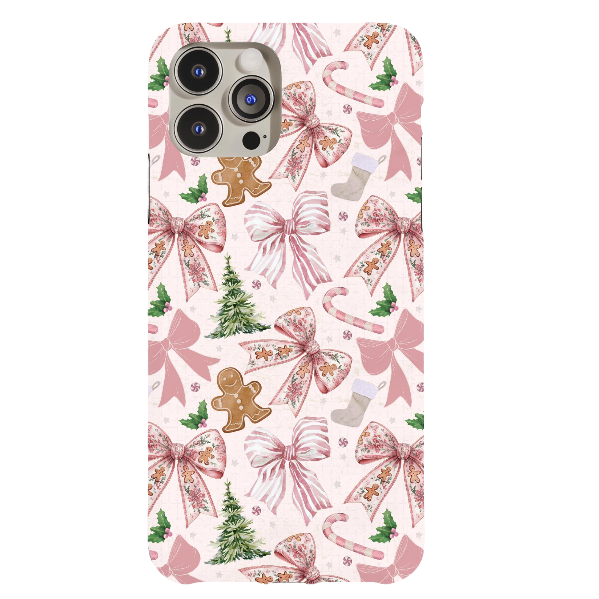 a pink phone case with a ginger on it