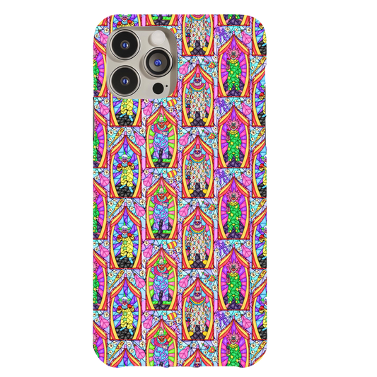 a phone case with a colorful pattern on it