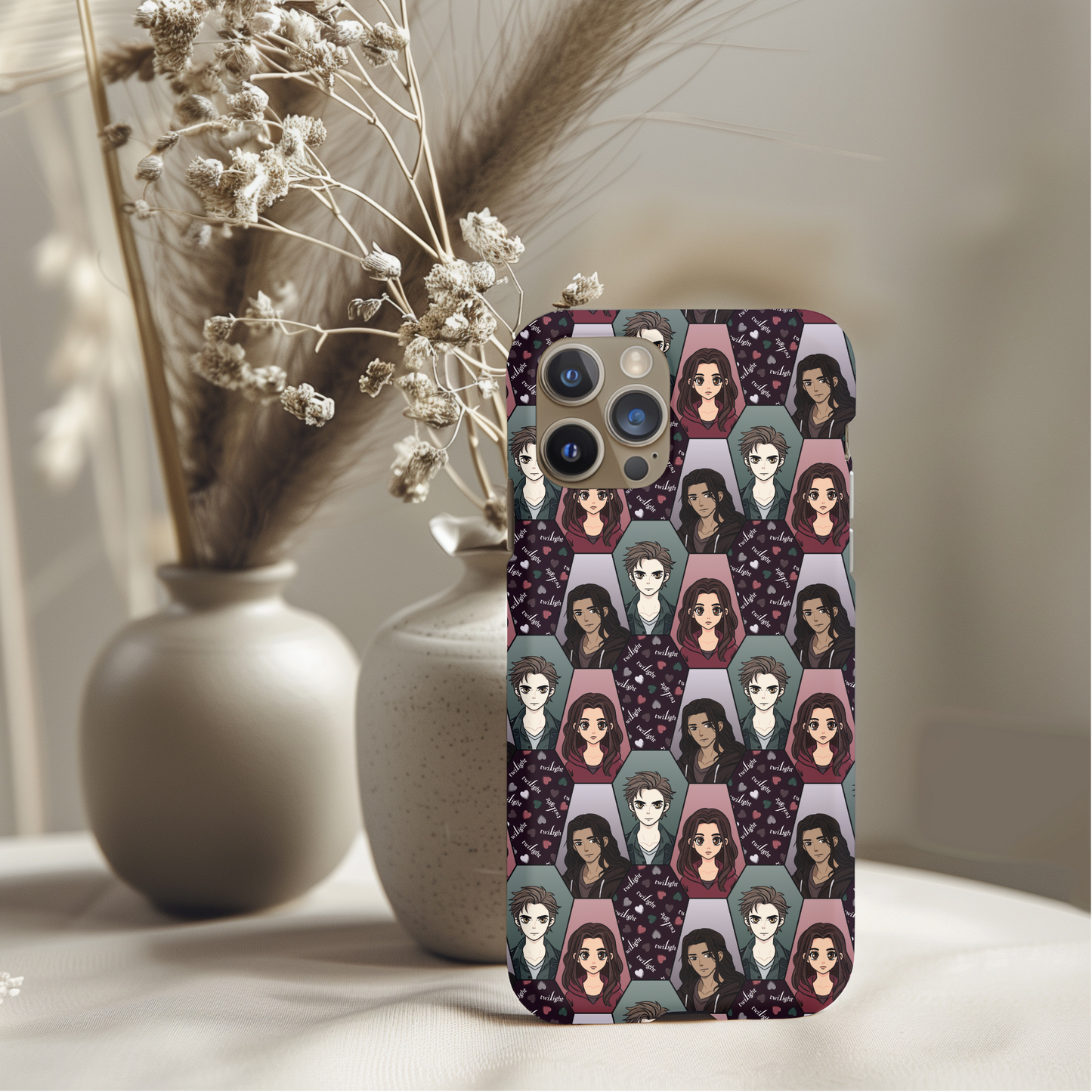 Twilight Coffin Edward Bella Portraits Phone Case