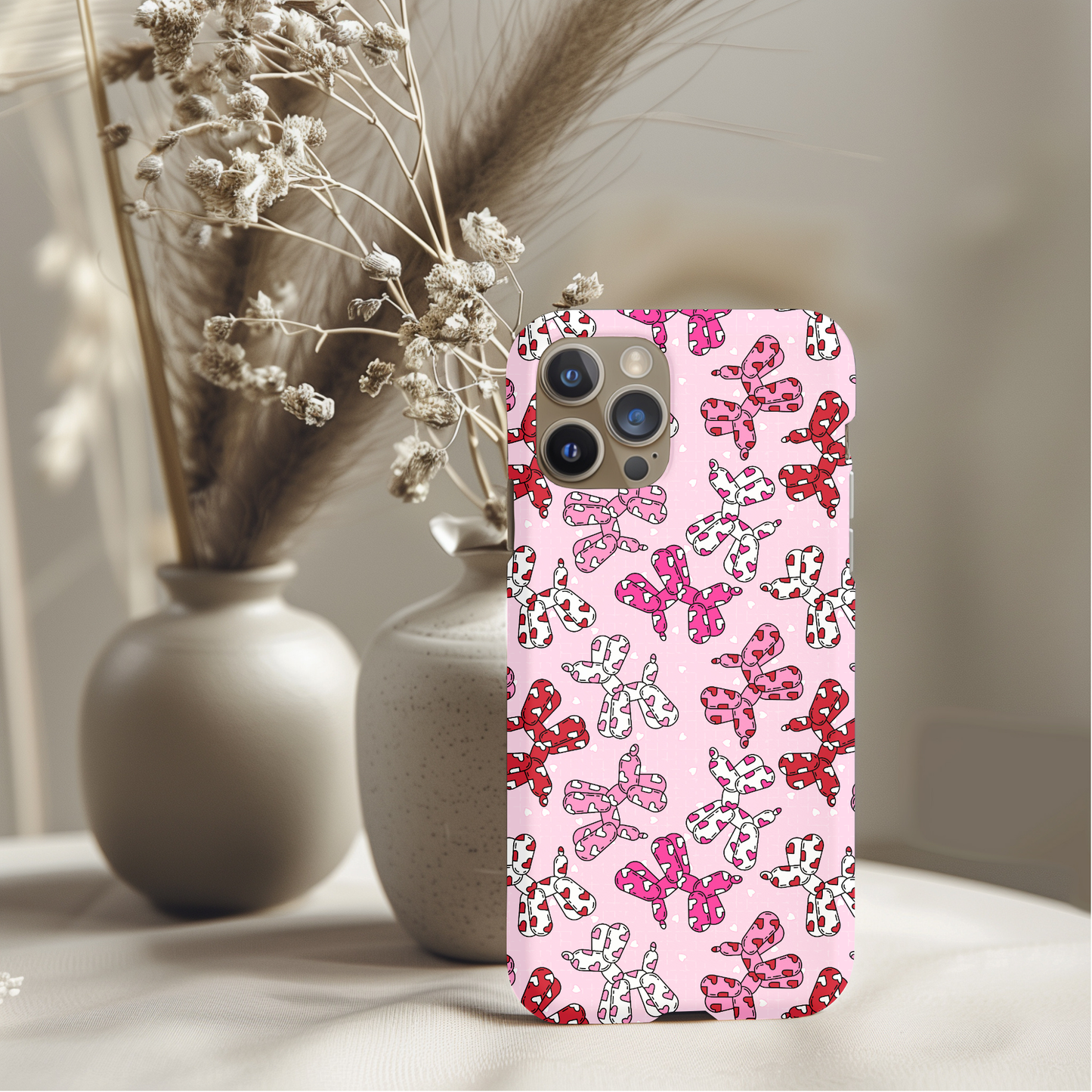 Coquette Love Balloon Dogs Phone Case