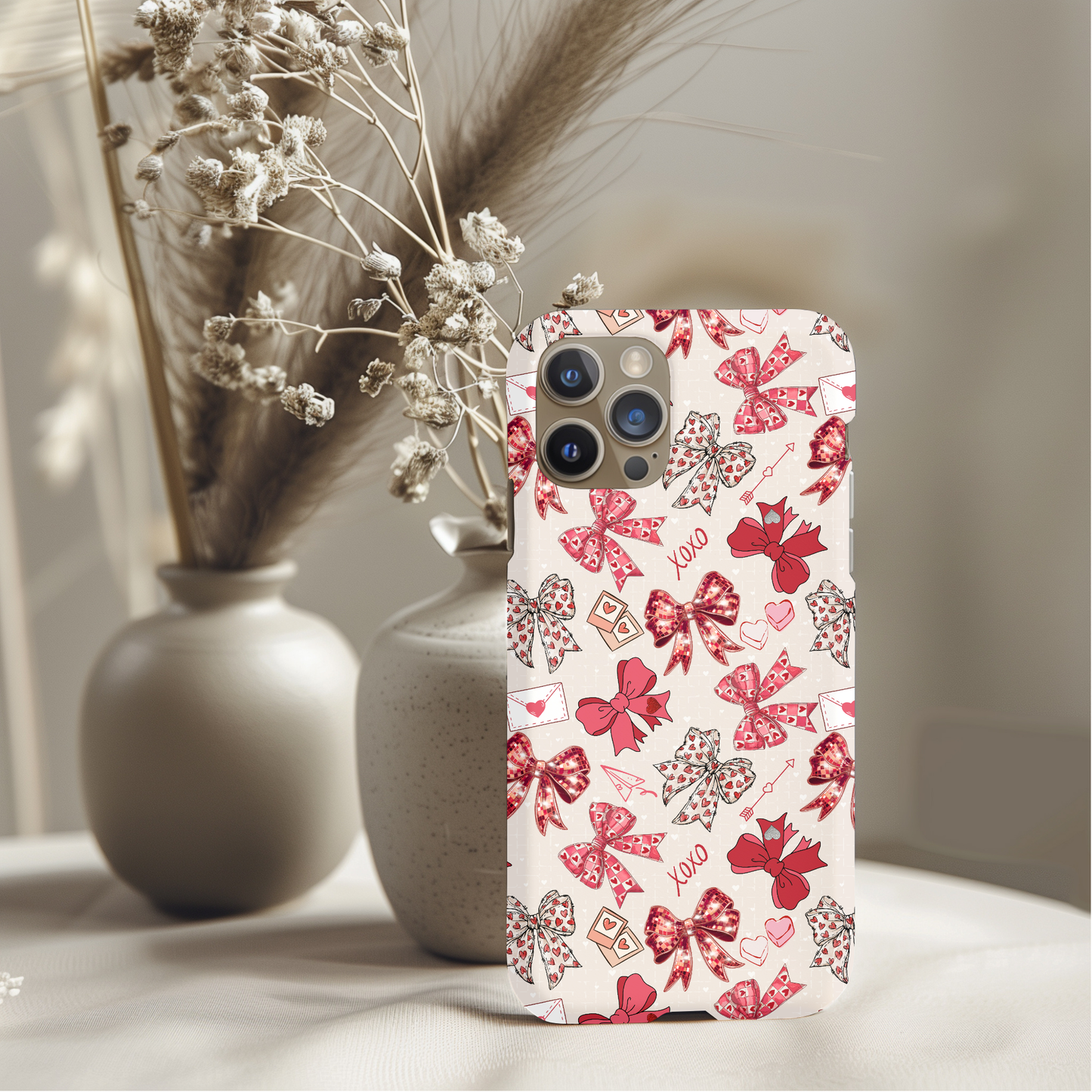 Coquette Heart Bows Phone Case