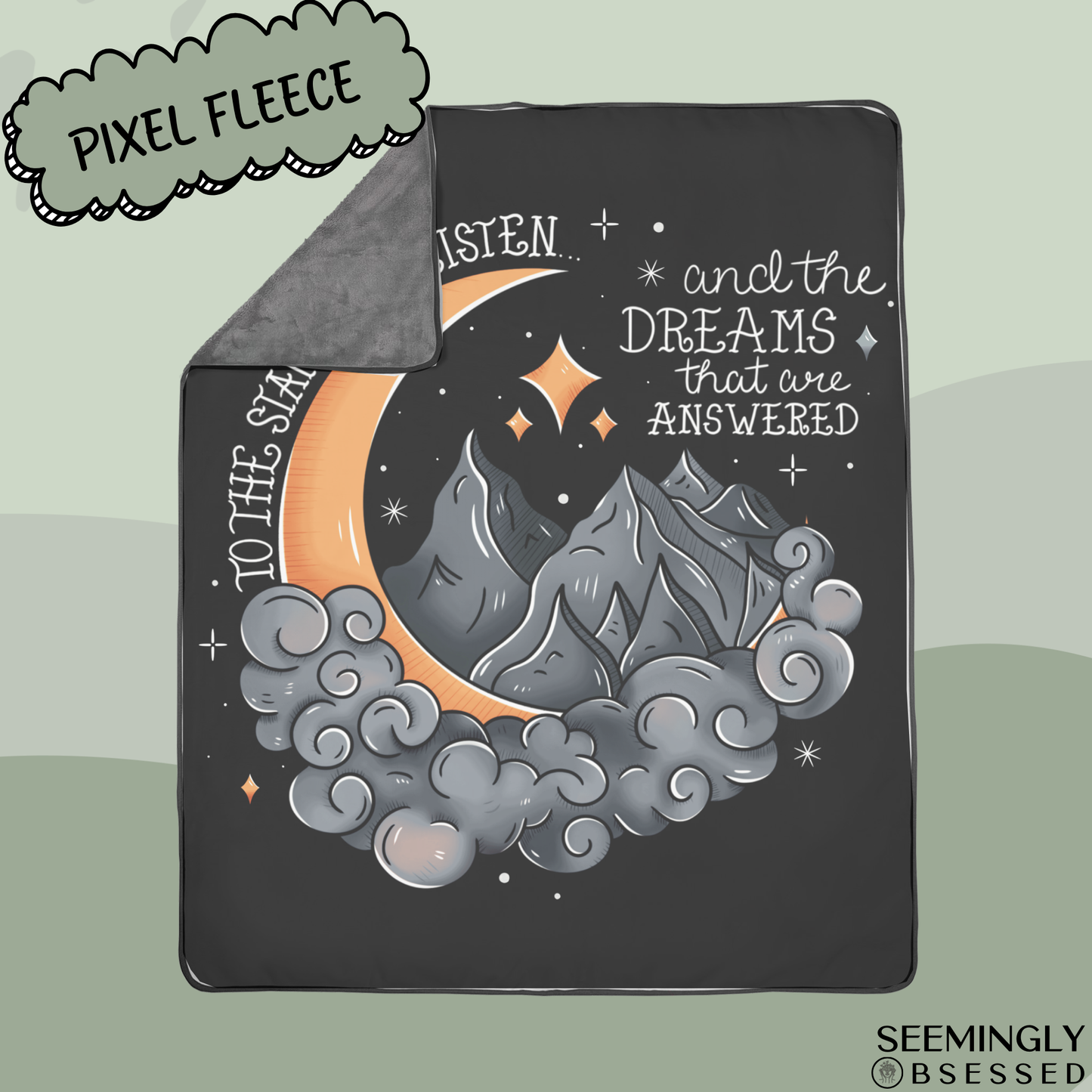 ACOTAR To The Stars Who Listen Woven & Sherpa Fleece Blankets