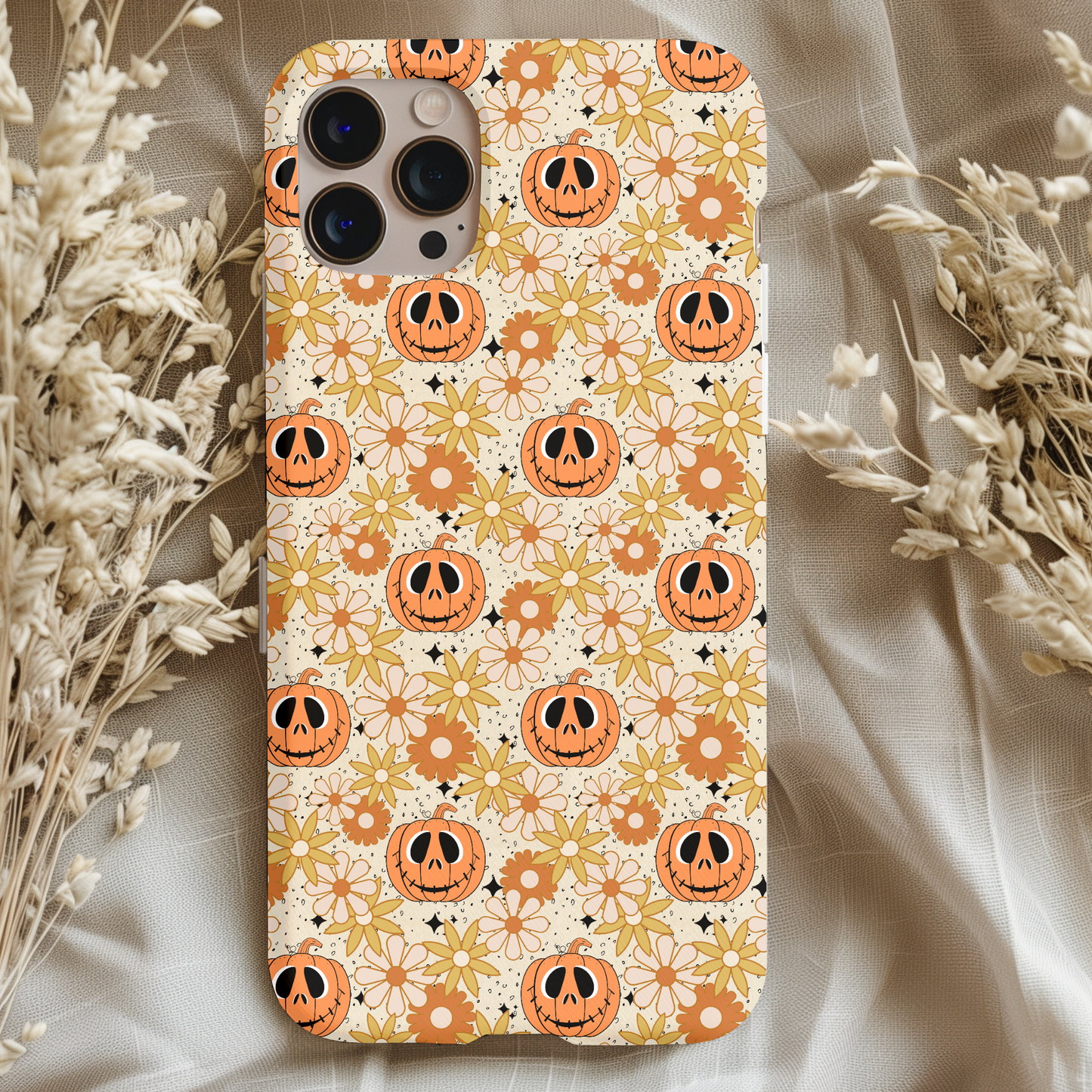 Retro Floral Pumpkins Phone Case