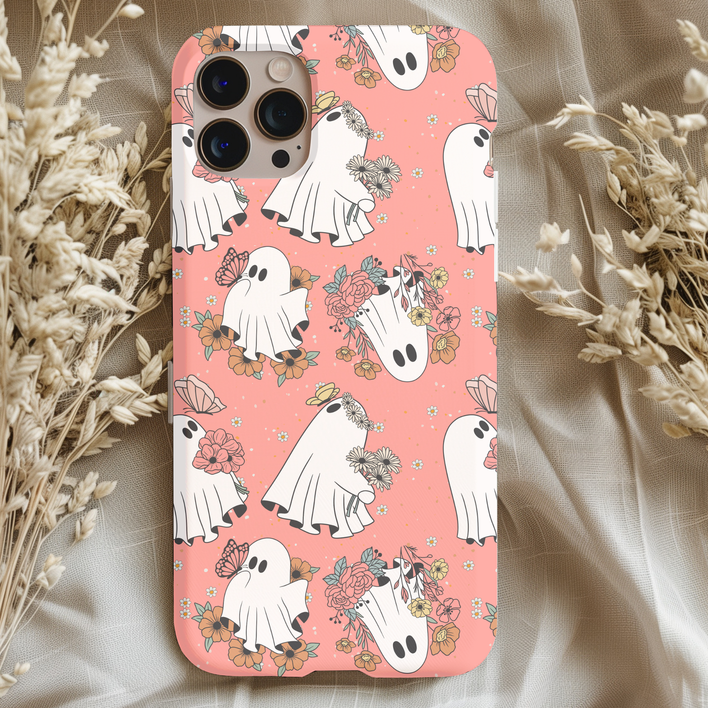 Pink Floral Ghosties Phone Case