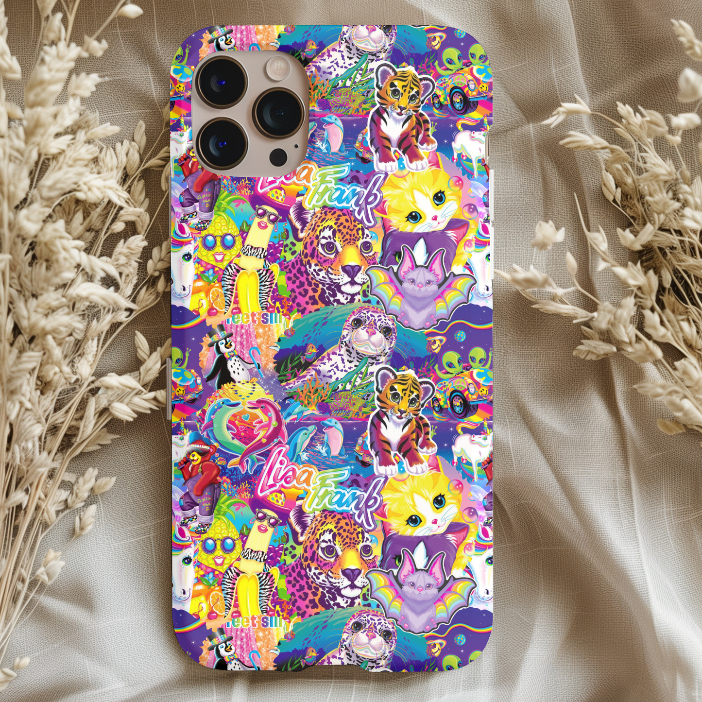 Nostalgic Lisa Frank Collage Phone Case