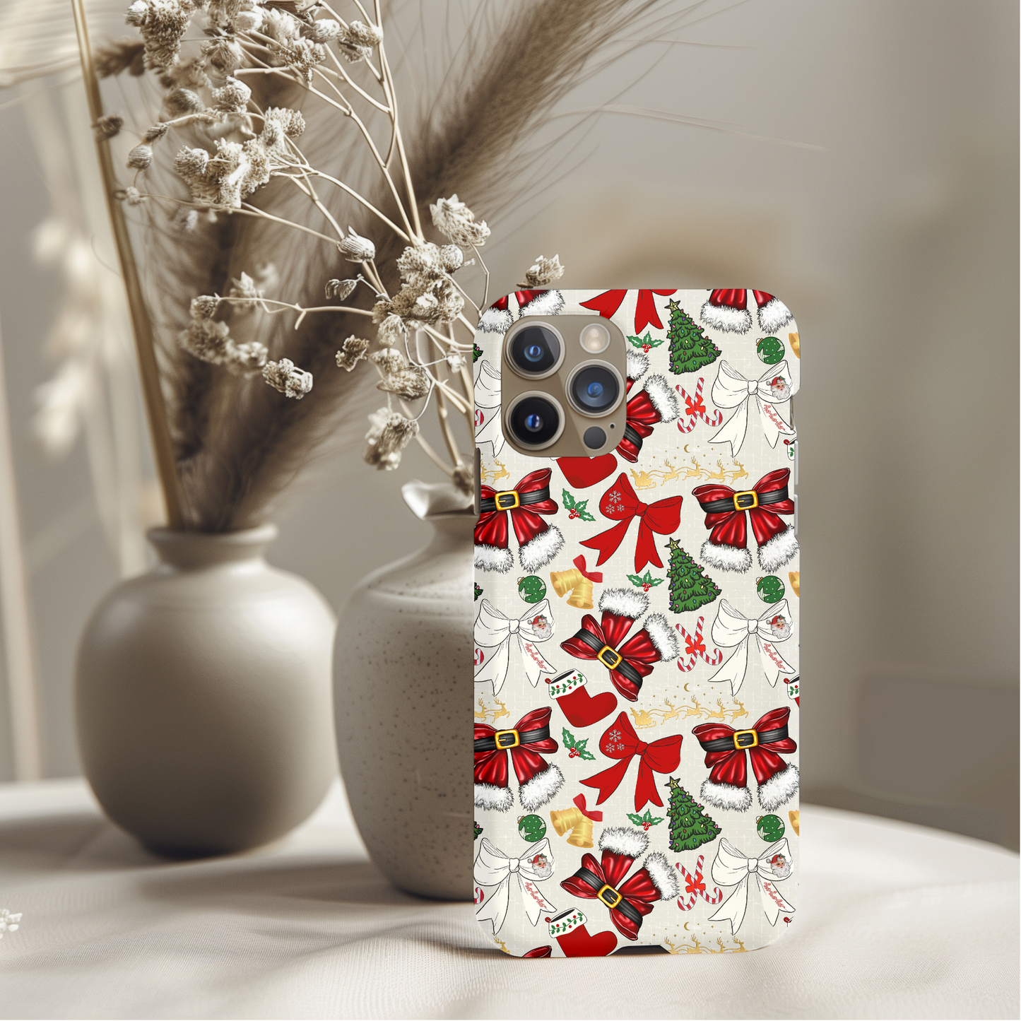 Coquette Santa Claus Bows Phone Case