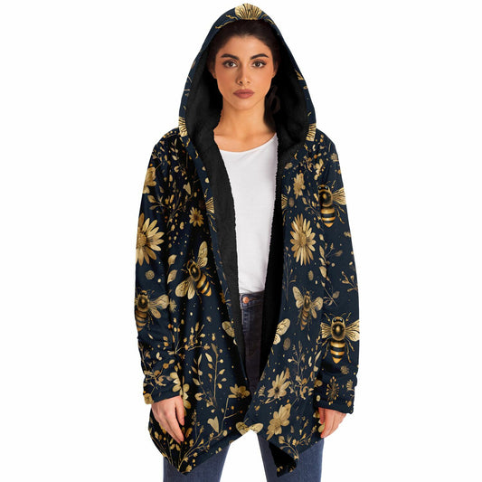 Floral Bumblebee Fleece Lined Cloak