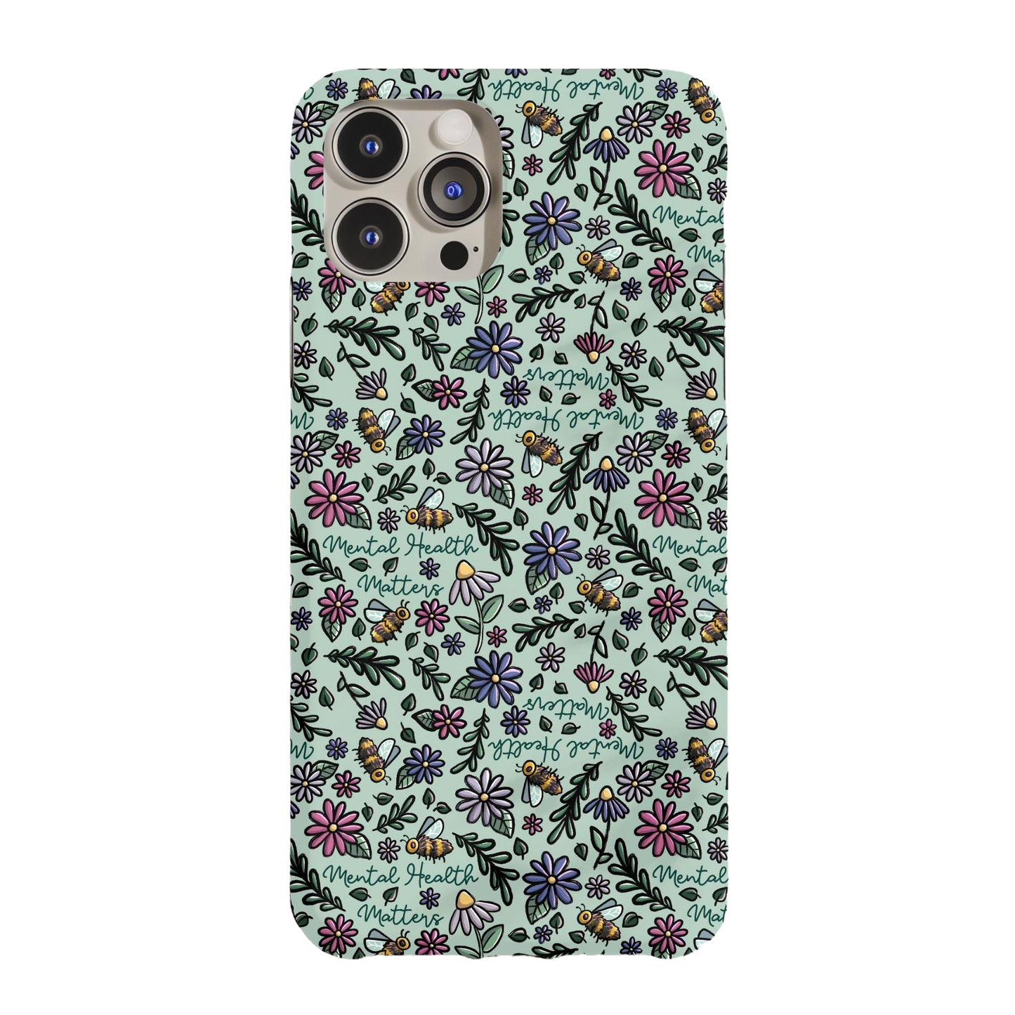 a phone case with a flower pattern on it