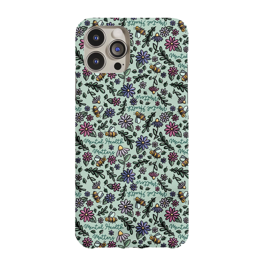 a phone case with a flower pattern on it