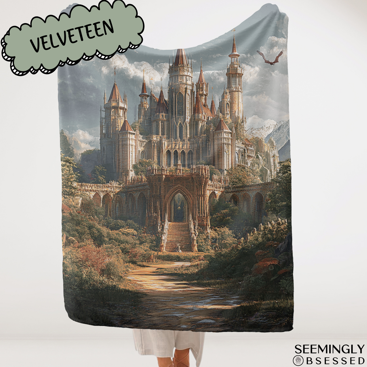 Fantasy Spring Fae Court Woven & Sherpa Fleece Blankets (Copy)