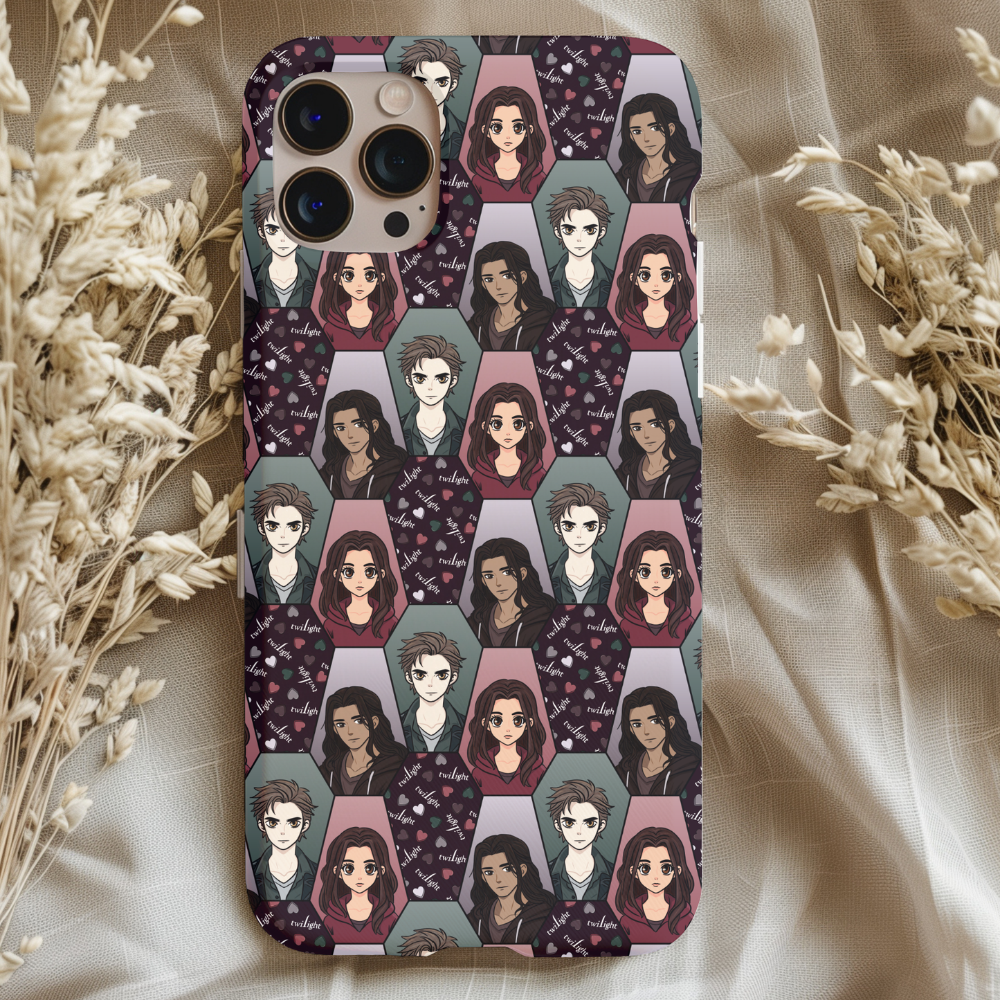 Twilight Coffin Edward Bella Portraits Phone Case