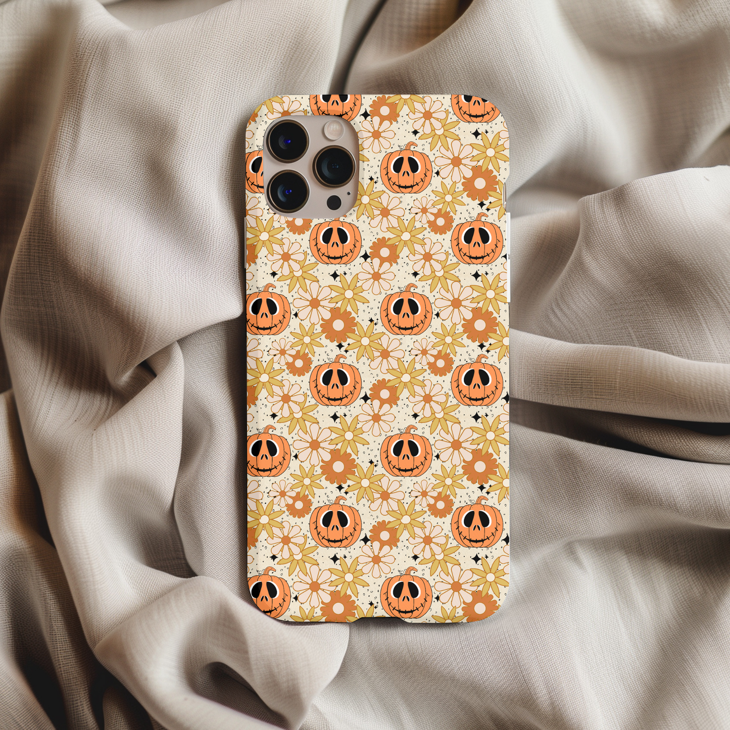 Retro Floral Pumpkins Phone Case