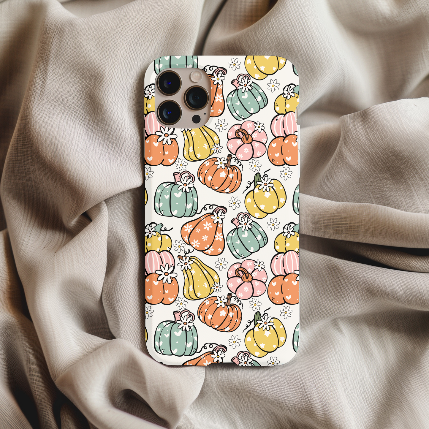 Retro Floral Pumpkin Phone Case