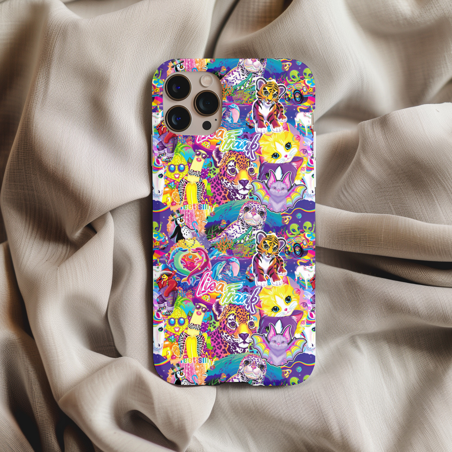 Nostalgic Lisa Frank Collage Phone Case