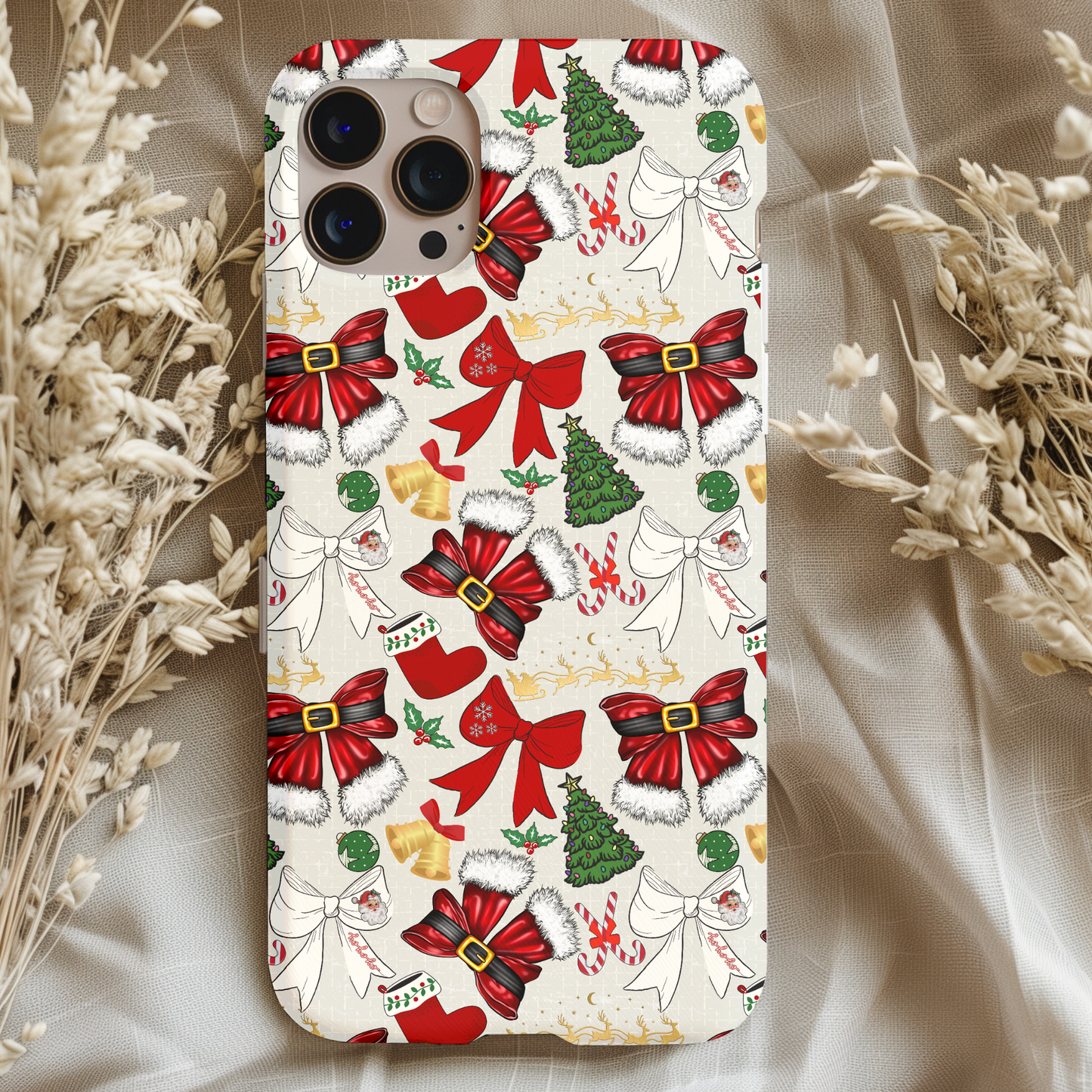 Coquette Santa Claus Bows Phone Case