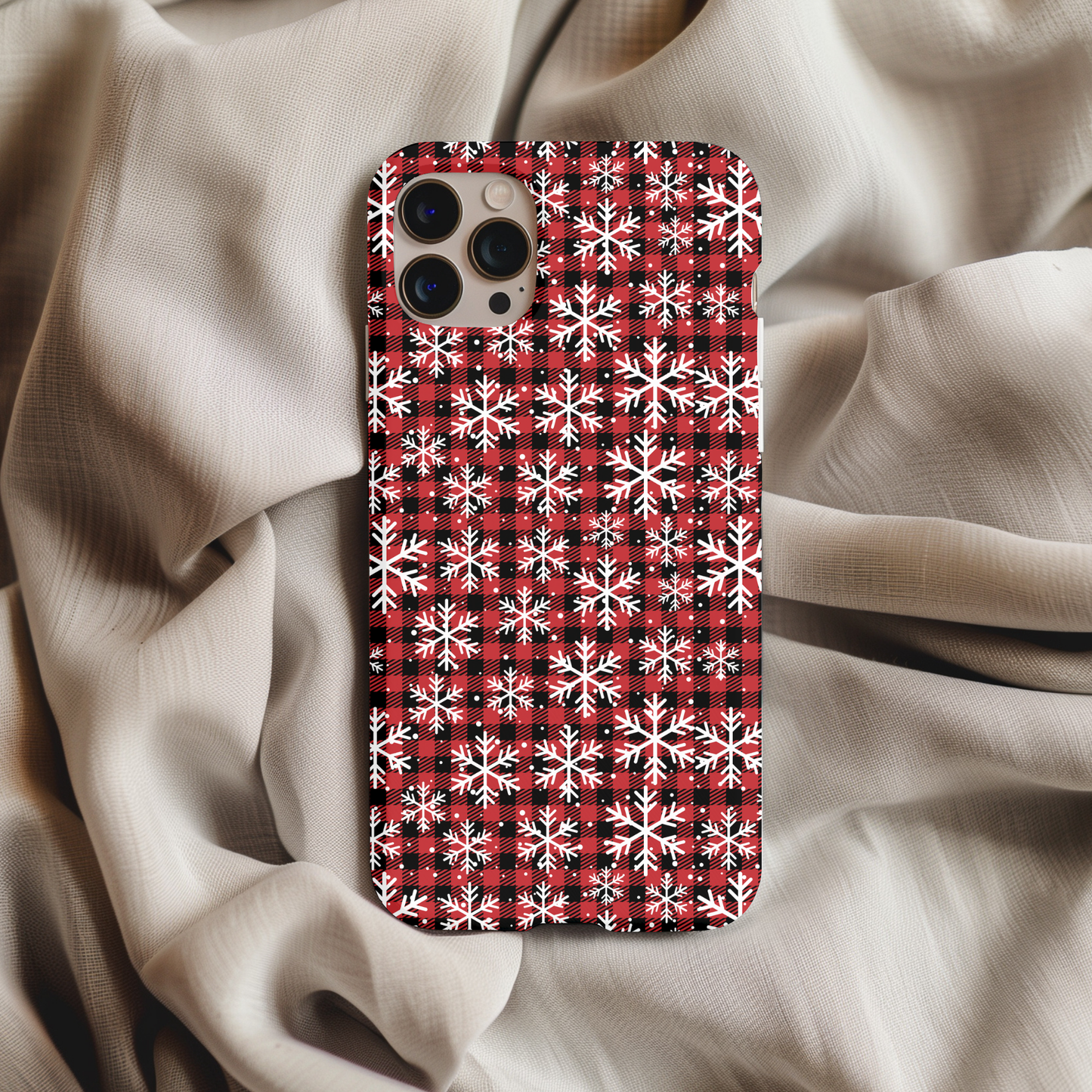 Snowflake Buffalo Plaid Phone Case