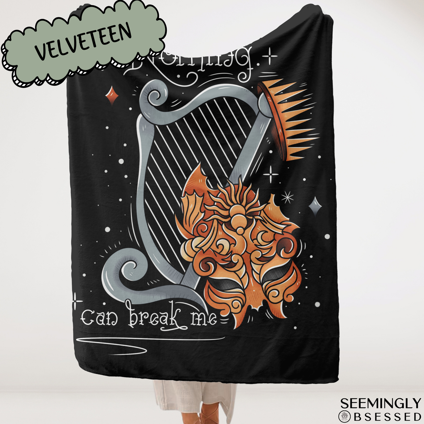 ACOTAR Nothing Can Break Me Woven & Sherpa Fleece Blankets